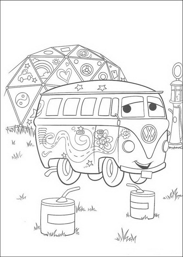 Plansa de colorat cu Cars pixar 58 188
